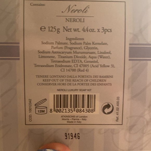 Atkinsons Neroli Luxury Soap - Picture 5 of 5